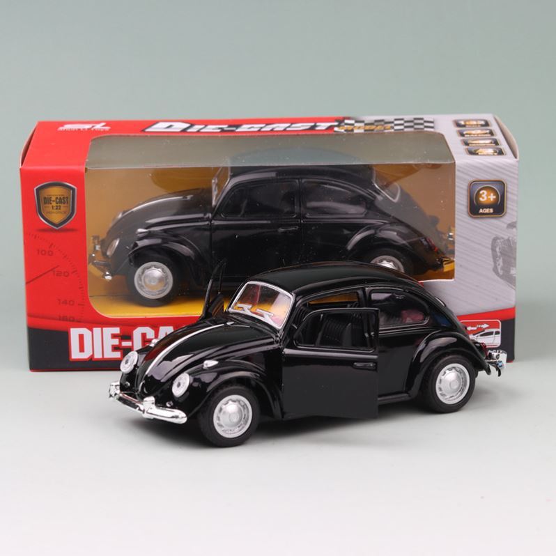 Klassischer 1967 Volkswagen VW Classic Beetle Bug Vintage Maßstab 1:36 Druckguss-Metall-Rückziehauto-Modellspielzeug für Geschenk/Kinder