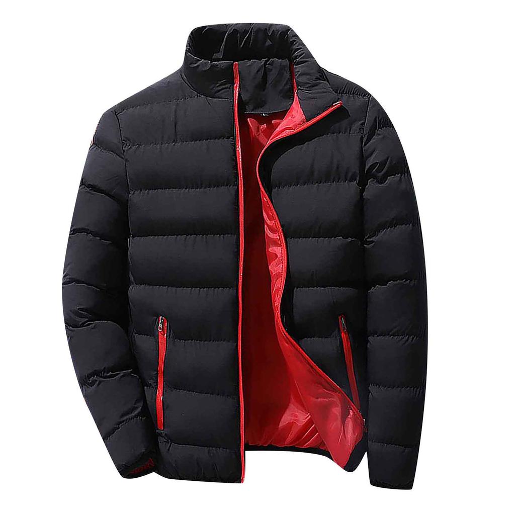 Men's Winter Thickened Lightweight Warm Sports Jacket Youth Stand-up Collar Casual Jacket