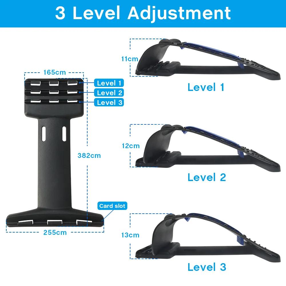 Neck Support Massage Board 4 Level Adjustable Neck Stretcher Traction Devices Stretch Cervical Sporting Fitness Lumbar Support