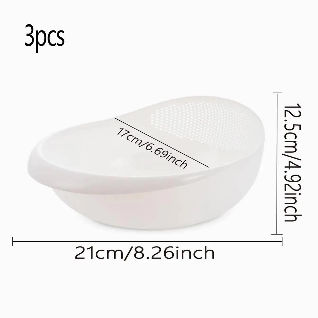 1/3pcs-Colander Rice Bowl Drain Basket Fruit Bowl Washing Drain Basket with Handle Washing Basket Home Kitchen Organizer Skims