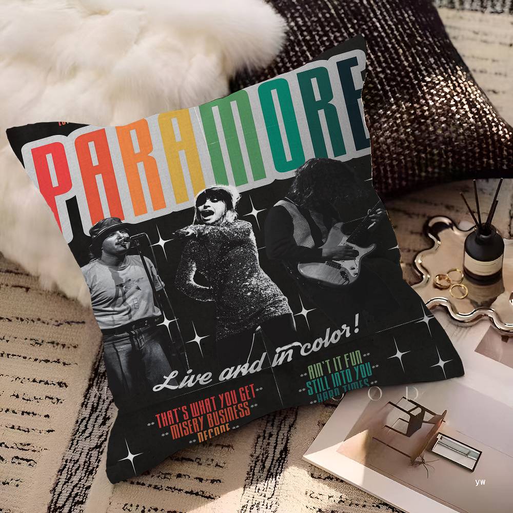 Pop Band P_Paramore Cushion Cover Polyester Sofa Cushions Decorative Throw Pillows Home Decoration Pillowcover