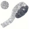 1pc Bling Crystal Rhinestone Ribbon, DIY Self-Adhesive Rhinestone Sticker Ribbon for Wedding Cakes Birthday Crafts Decorations