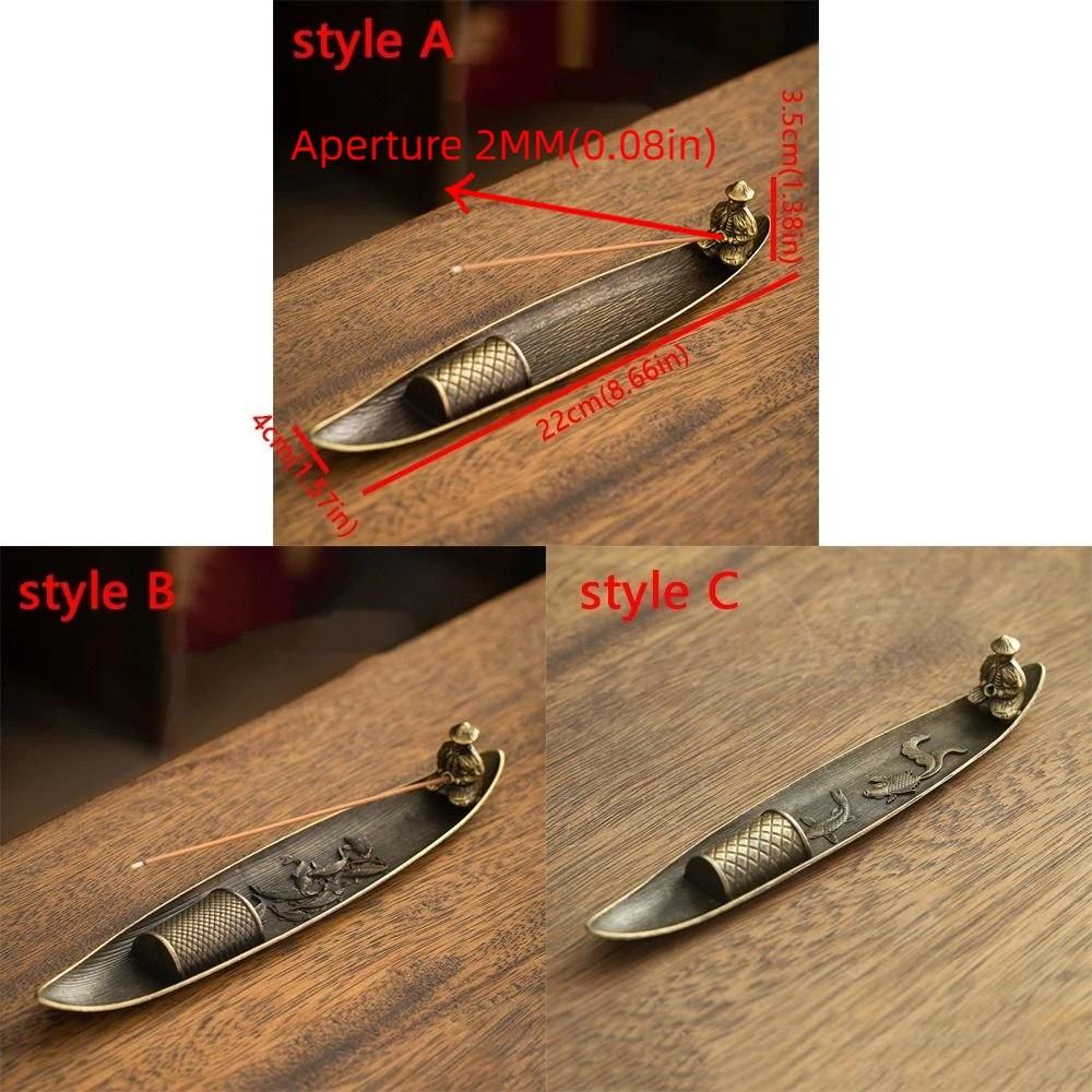 Boat Shape Incense Holder Metal Incense Censer Creative Aromatherapy Ornament  Bedroom