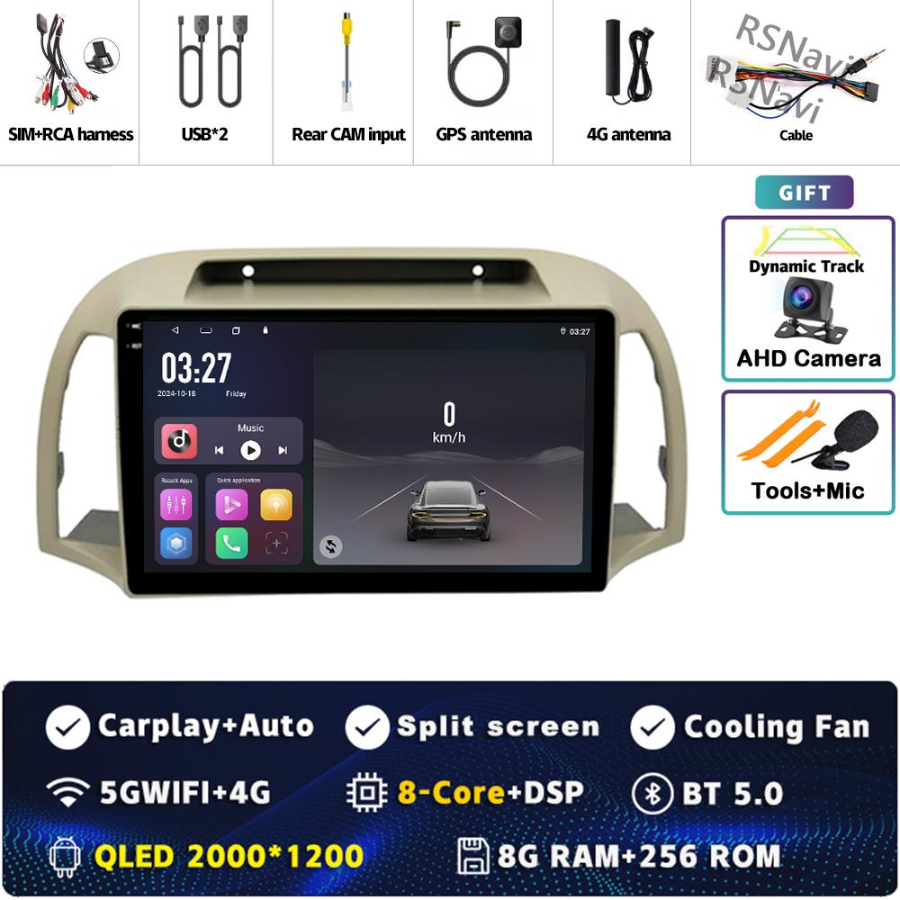 Android 14 Carplay Car Radio For Nissan March Micra K12 2002 2003 - 2010 Multimedia Video Player Navigation GPS Stereo 2Din DVD
