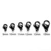 Semitree 25Pcs Stainless Steel Gold Black Lobster Clasps Jewelry Findings DIY Necklace Bracelet Making Accessories 9/10/12/15MM