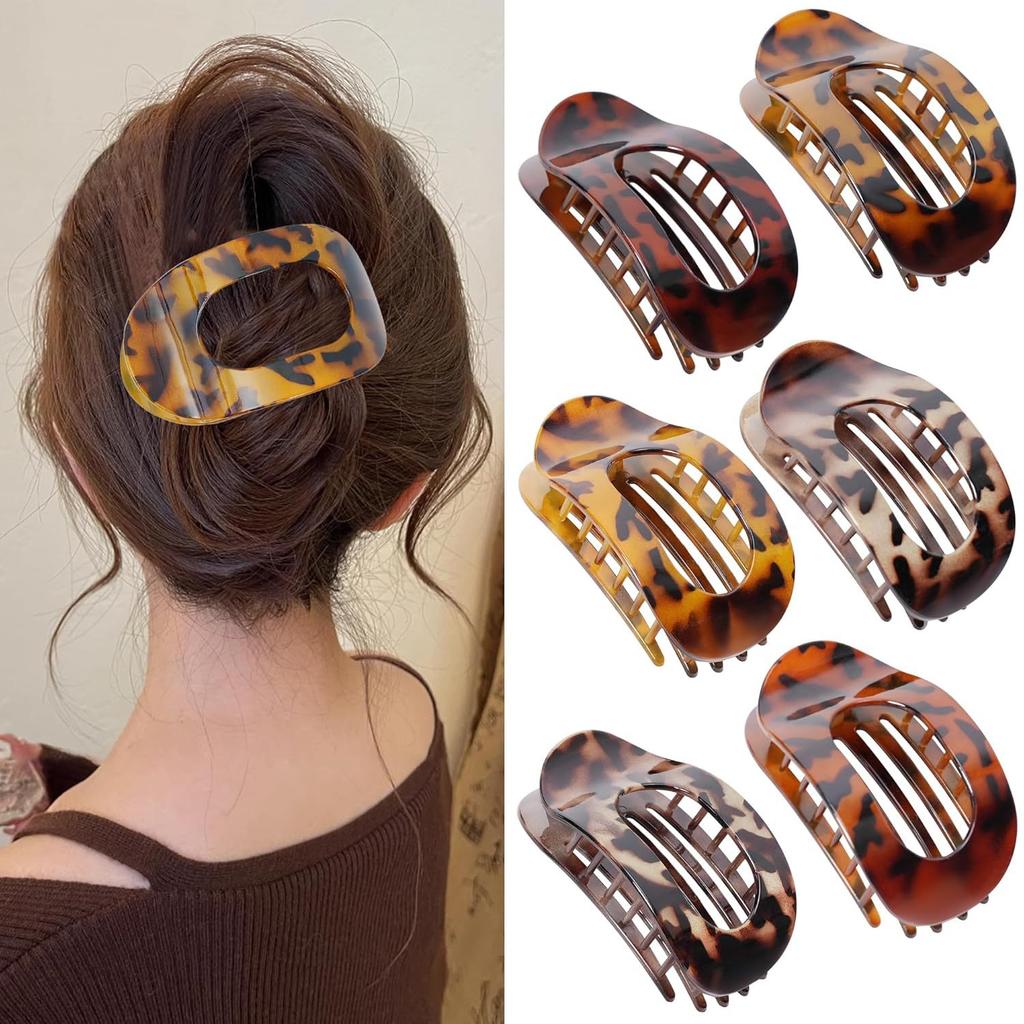 Matte Hair Clips for Women and Girls - Rectangle and Double Row Small Claw Clips for Thin/Medium Fine Hair - Nonslip Jaw Clips
