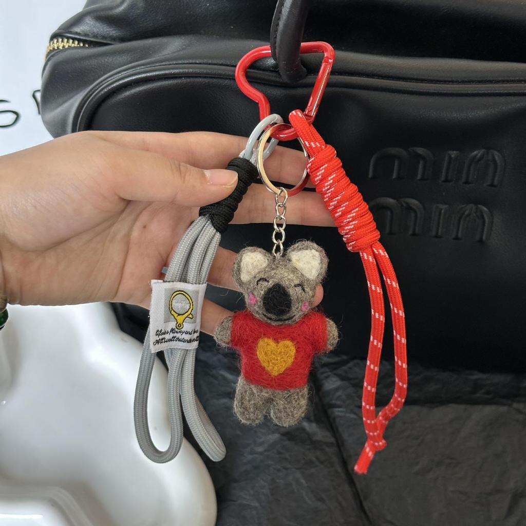 Cute Koala Woven Rope Keychain & Bag Charm Ornament