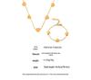 Korean Minimalist Snake Chain Heart Pendant Titanium Steel Jewelry Set