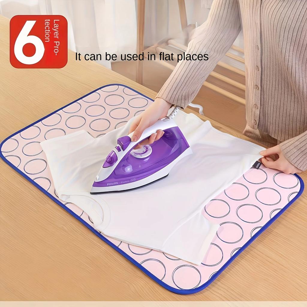 Foldable High-Temperature Resistant Ironing Mat - Waterproof, Heat-Insulated, Portable for Travel & Home Use,Easy Storage Design