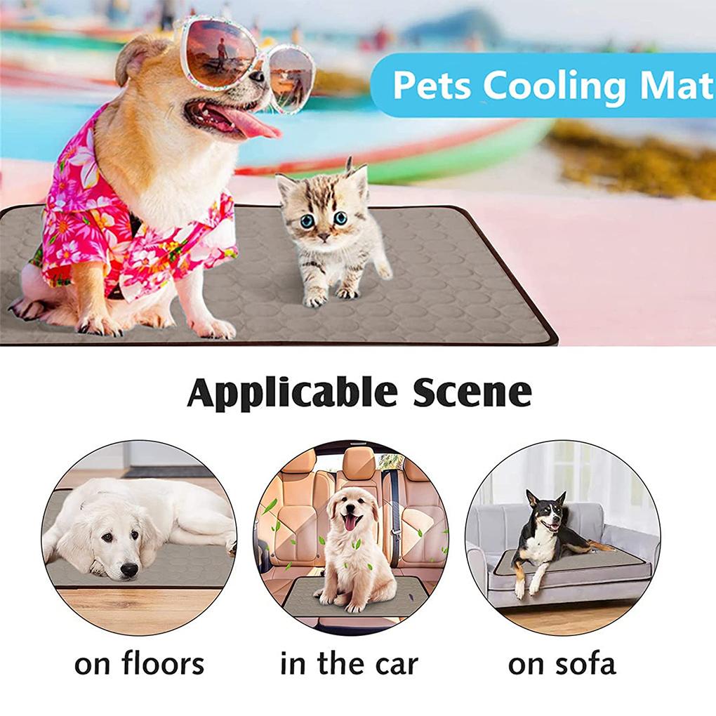 Pet Mat Cooling Water Absorbing Pet Pad Foldable Portable Animal Mat for Summer