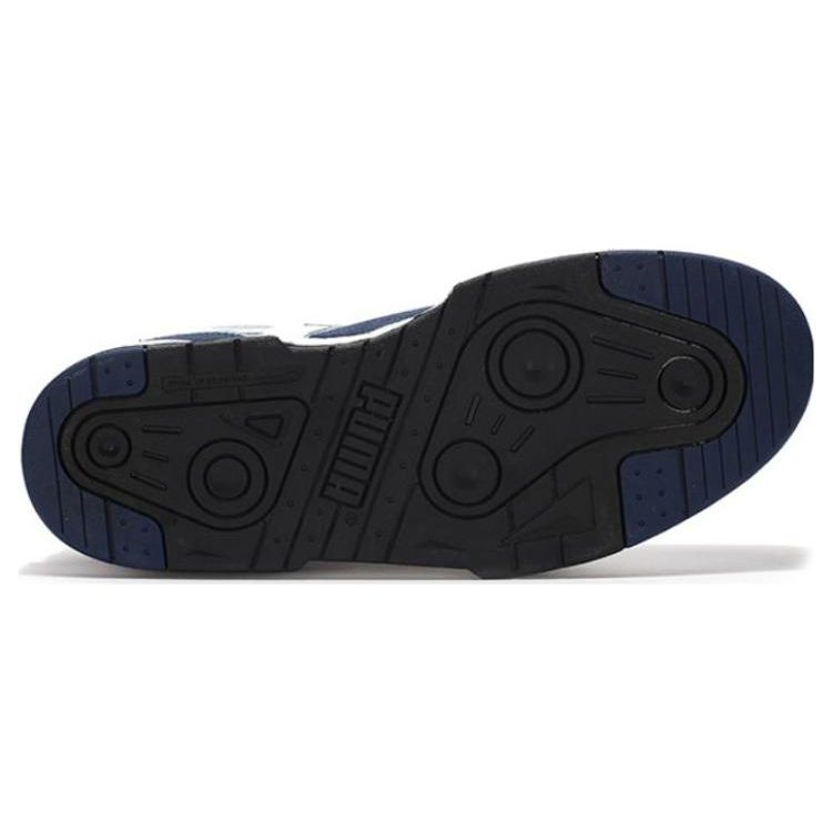 Puma Slipstream Skórzane Wygodne Wszechstronne Modne Buty Casual Mid-Top Unisex Buty Casual Białe Granatowe 393273-01