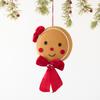 1/4PCS Christmas Gingerbread Man with Bow Creative Tree Hang Festival Gift Birthday Party Decoration Props