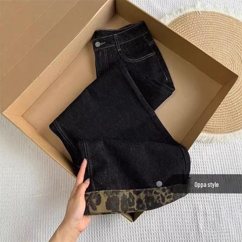 

Women s Retro High-Waisted Washed Black Wide-Leg Jeans - Autumn 2025 Collection 2XL