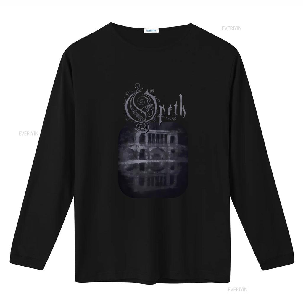 Opeth Cementerio Metal Música Banda Camiseta Negra Roja Mediana M Diseño Gótico vintage Lavada Transpirable moda Unisex Casual