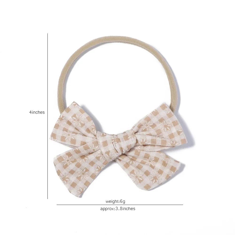 5Pcs/Set Baby Bows Headband Nylon Headbands Cotton Hair Bands for Children Girls Soft Hairband Newborn Hair Accessories Toddler