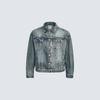 Unisex Relaxed Fit Washed Denim Jacket Streetwear Oversized Collar Coat Casual Outerwear Men Women