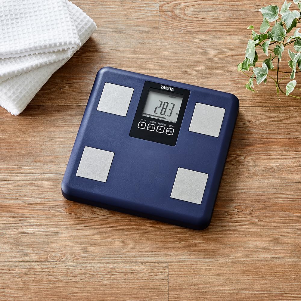 Tanita BC770DB Digital Body Composition Dark Body Fat Visceral Fat Scale, Blue, BMI, Percentage,