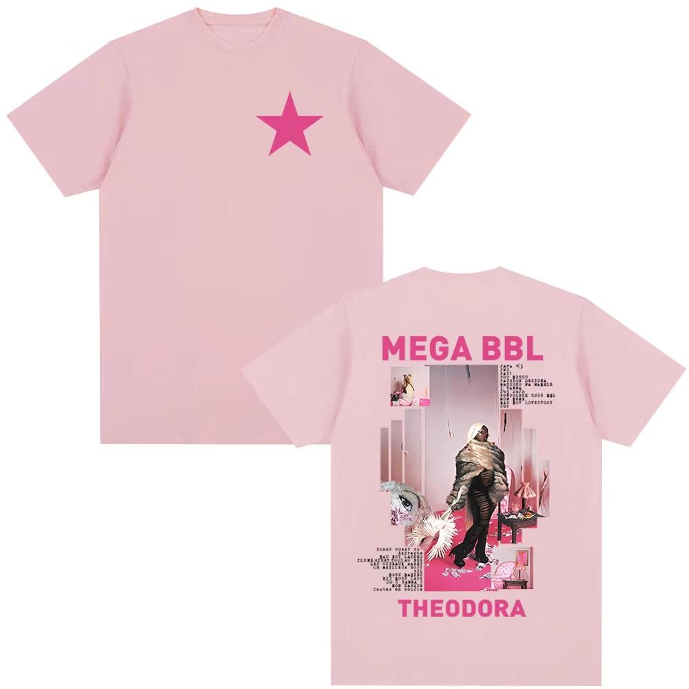 Rapper Theodora Mega Bbl Album Tshirt Men Women Hip Hop Fashion T Shirt Casual Cotton Short Sleeves Top Pop Music Streetwear