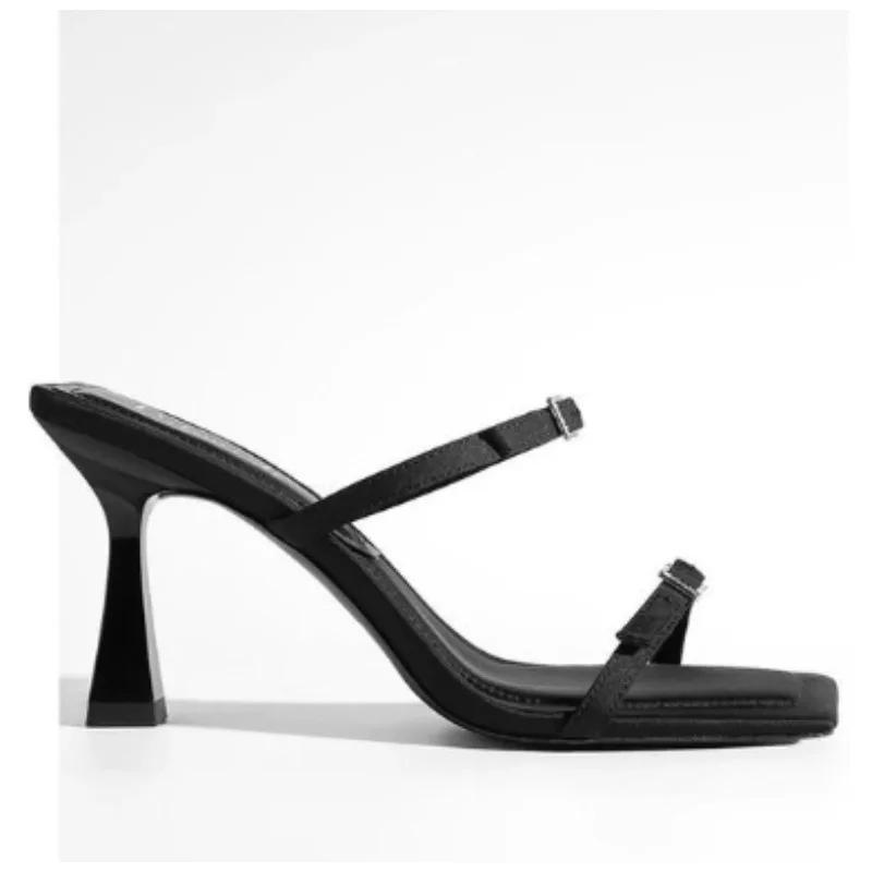 Fashion 2025New High Heels Women's Slippers Elegant Designer   Shoes Fashion Slides Summer Pumps Flip Flops Sexy