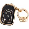 Key Fob Cover Compatible with Chevy Chevrolet Suburban Tahoe GMC Terrain Yukon Yukon XL Smart 6 Buttons TPU Remote Keyless Key Fob Case Protection