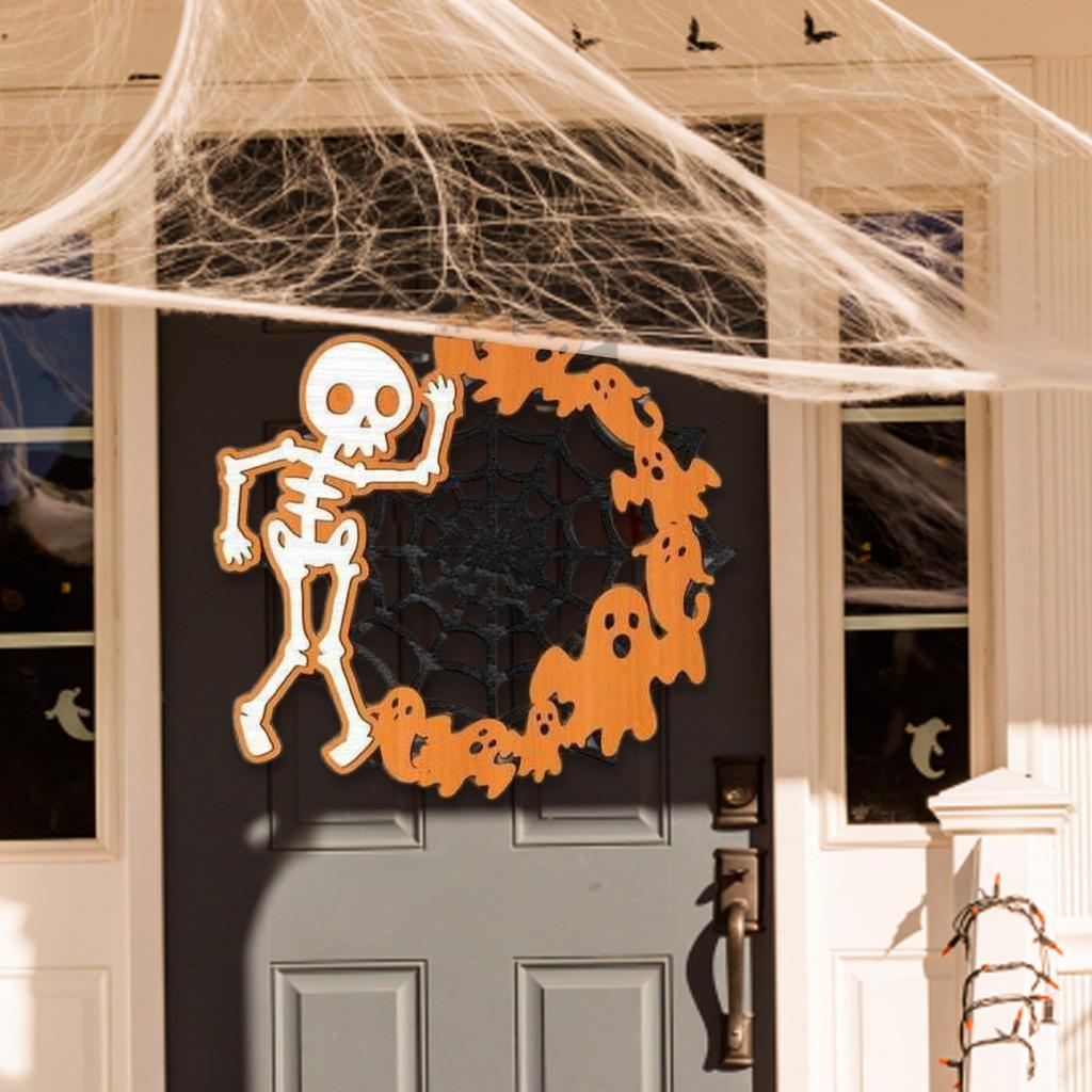 Halloween Door Hanging Wooden Craft Halloween Decoration Party Supplies Decorative Hanging Sign
