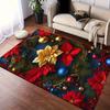 1pc Christmas Flower Poinsettia Area Rug, Slip-Resistant, Easy-Clean, Stain-Resistant, Perfect for Cozy Living Rooms, Bedrooms, Kitchens, Of