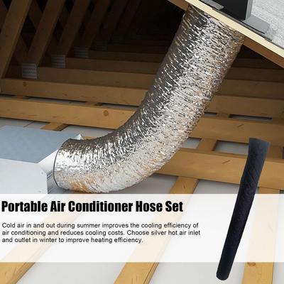 Portable Ac Hose Cover Duct Vent Cover Sleeve Waterproof 59Inch Ling Insulated Sleeve For Energy Efficiency Guard Shield Pipe