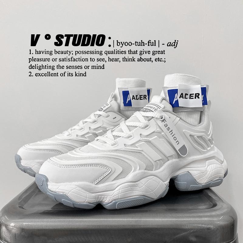 Nya Nisch Tjocksulade Pappa-skor Herr Sommar Casual Andningsbara Sport Herrskor Skateboardskor Halkfria Allroundskor
