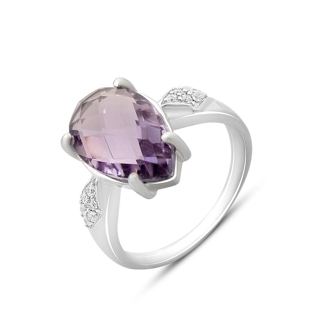 Silver Ring with Natural Amethyst 3.624ct, Product Weight 3.62g (2145332)