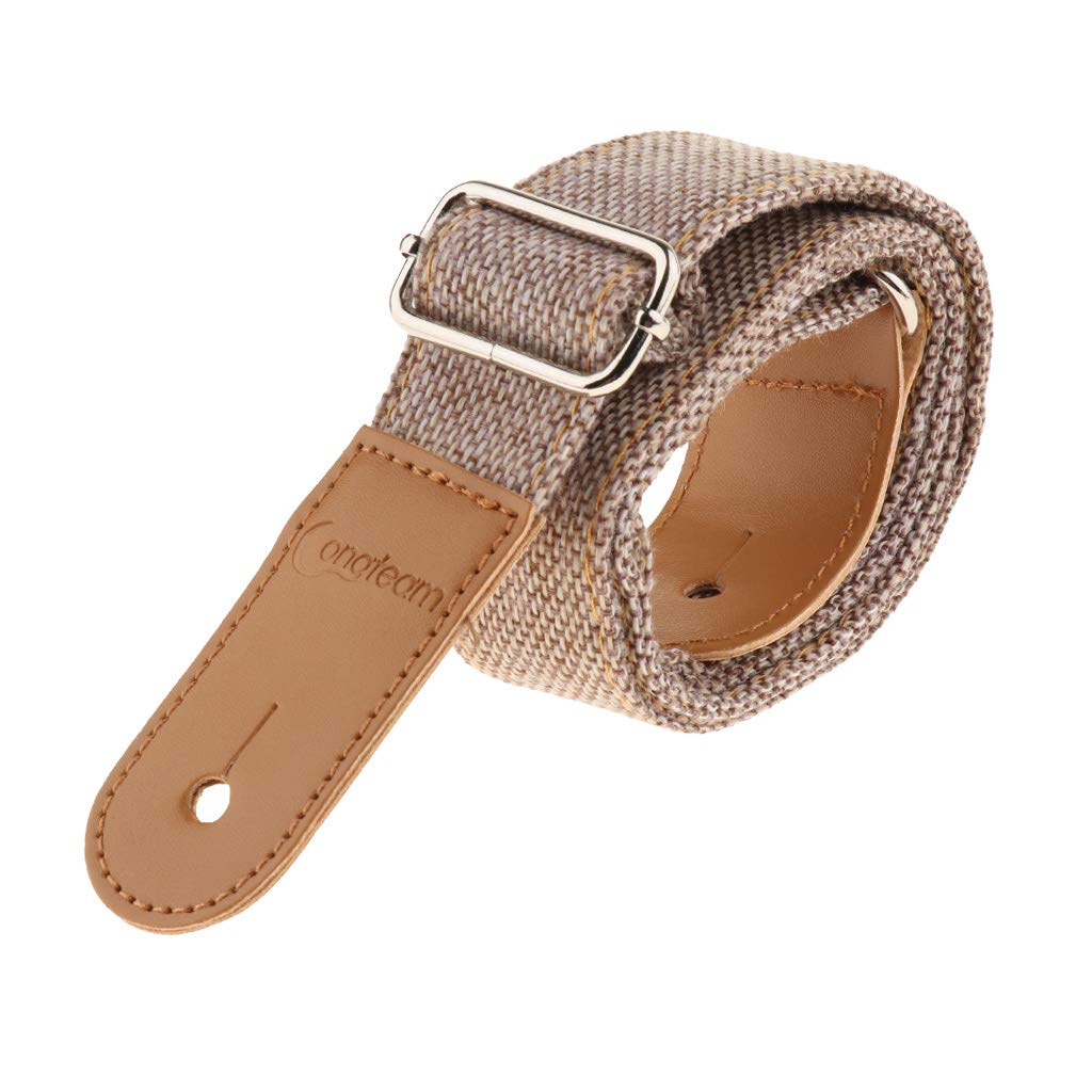 F Fityle Adjustable Ukulele Strap with PU Leather Ends, Ukulele Belt, 5 Colors Available, Gray