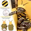 QBLEEV Sphynx Cat Clothes Honeybee, Cat Costumes for Cats Only, Hairless Cat Sweaters Warm Kitten Pullover Shirt, Cat's Pajamas Jumpsuit Apparel, Cat