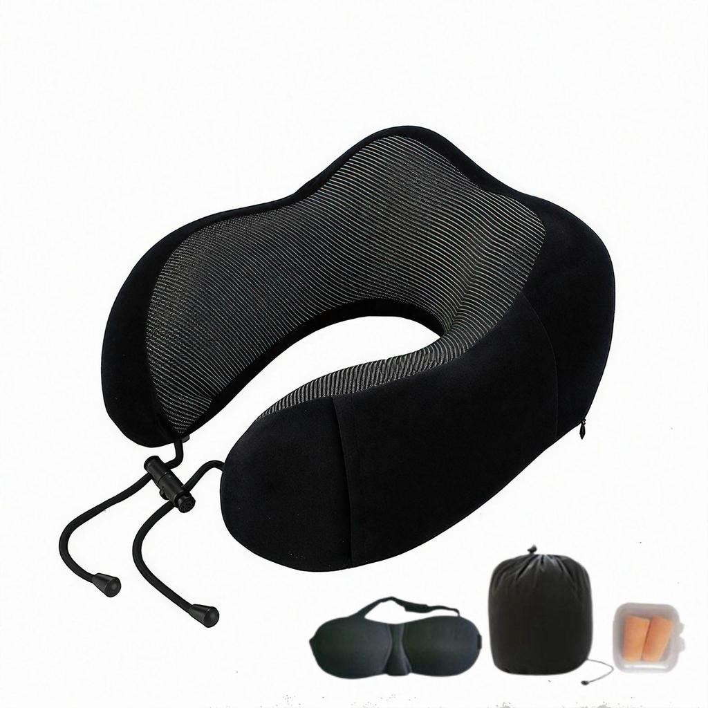 Memory Foam U-Shaped Neck Pillow for Travel & Airplane