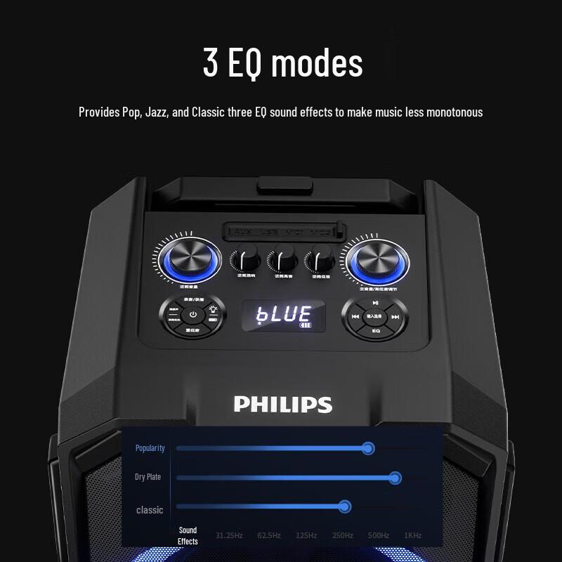 Philips SD617 Portable Bluetooth Trolley Speaker with Karaoke
