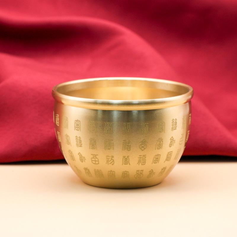 Brass Dragon Rice Jar Ornament: Wealth-Attracting Home & Office Decor