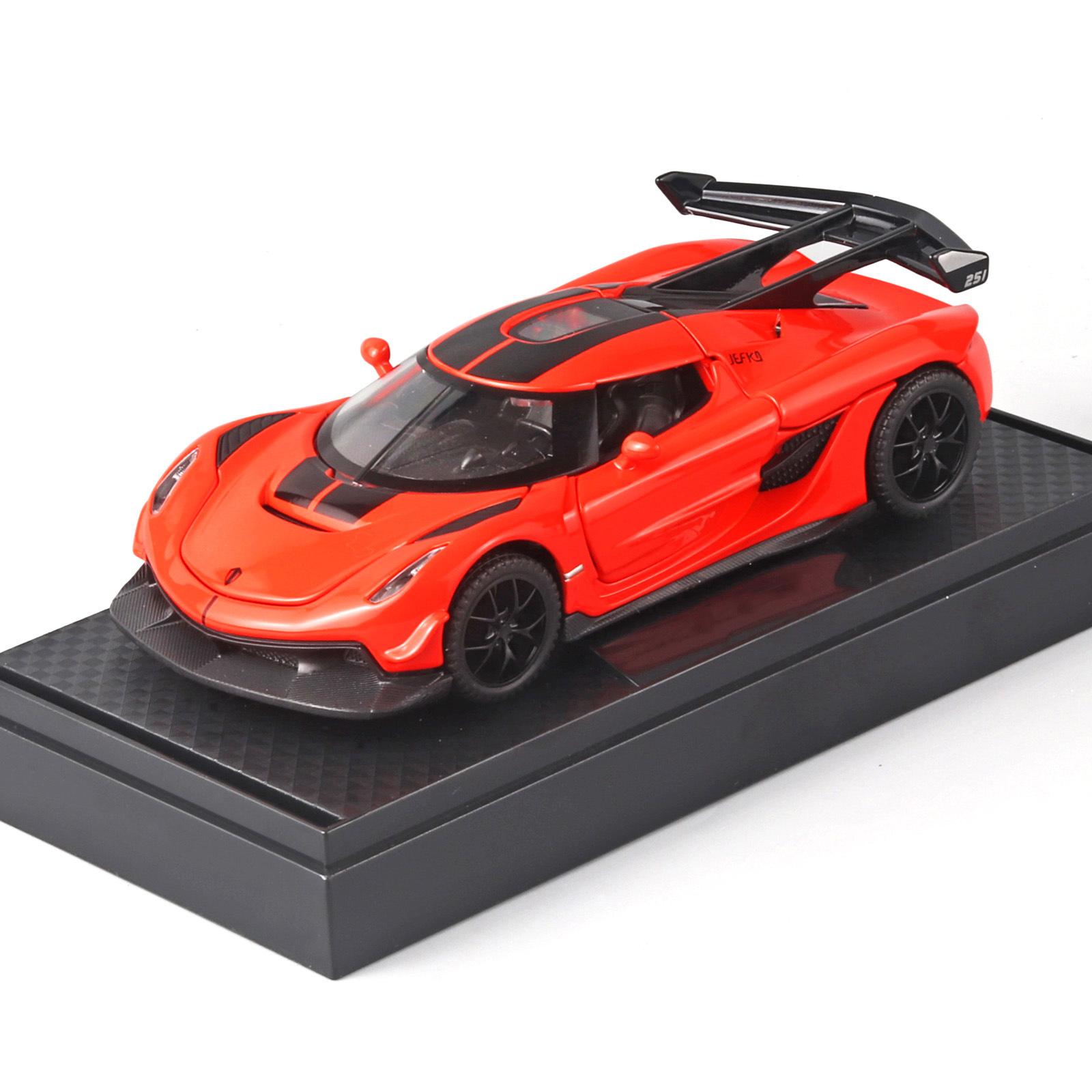 

1/32 Alloy Die-cast Koenigsegg JESKO Sports Car Model Sound and Light Return Belt Base Ornament Children s Toys Birthday Gift оранжевый
