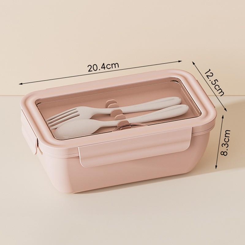 Microwave-Safe Bento Box With Leakproof Lid Dual Compartment Office Lunch Student Meal Prep Travel