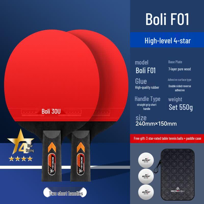 Bo Li Professionelles Tischtennis-Schläger-Set mit Schlägerhülle & Bällen