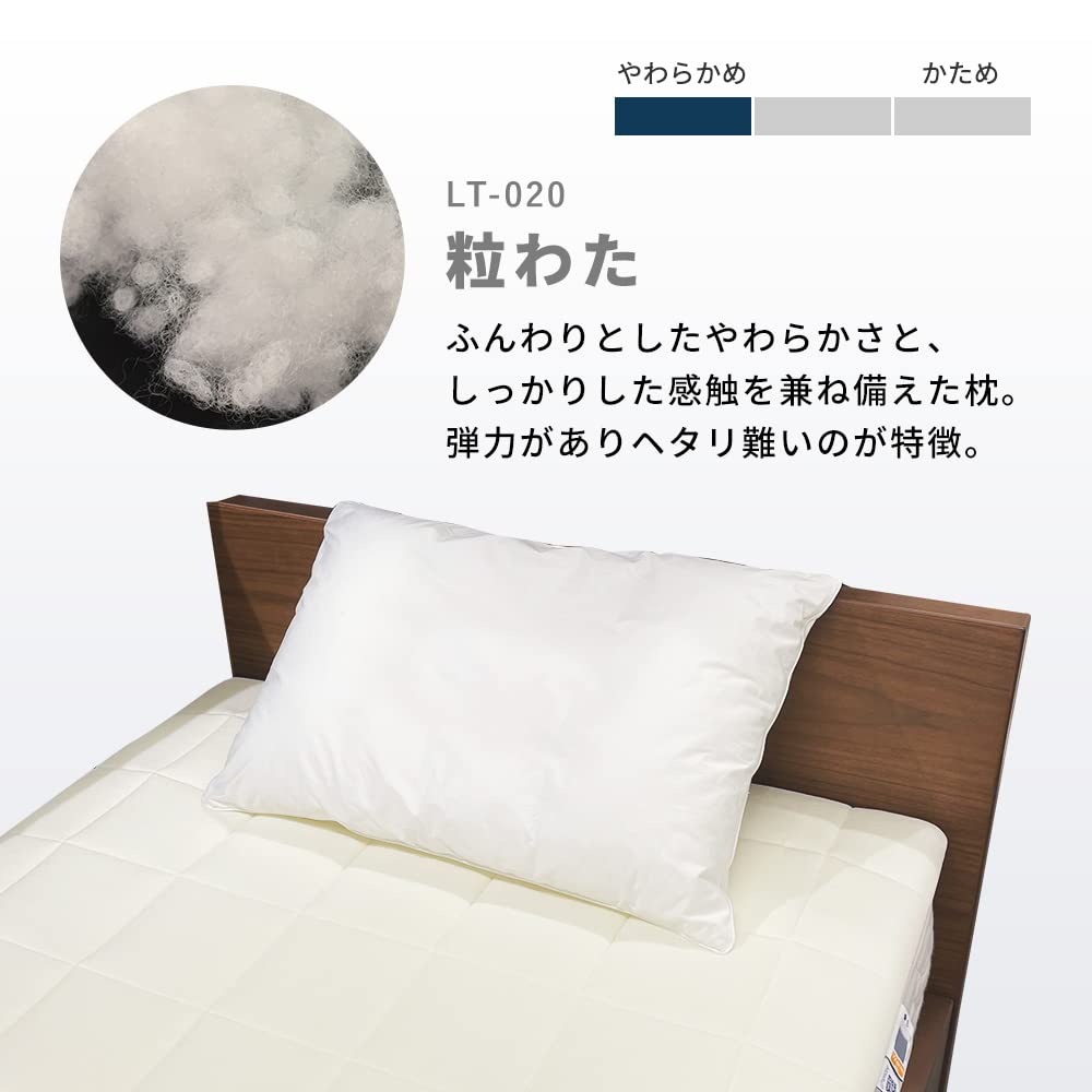 LOFTY Sleep Pillow LT-020Size 1, Soft, Low, Fluffy, Supports Turning Over, Suitable for Back and Side Sleeping, Reduces Strain, Supports Shoulders