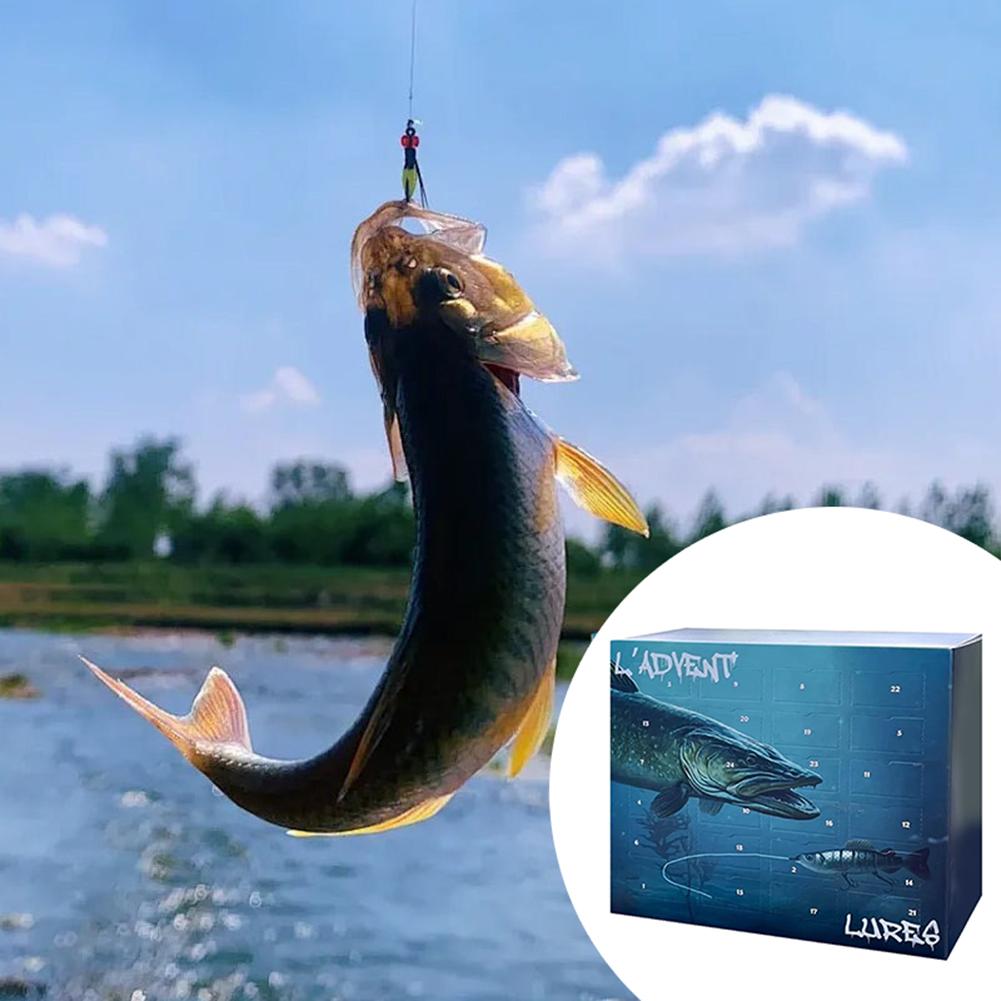 Angeln Weihnachtsartikel Adventskalender Countdown Angelköder 24 Tage Angelköder Set Kreative Weihnachtsgeschenke Tackle Blind Box