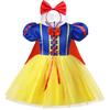 Halloween Girls Snow White Princess Dress Carnival Birthday Costume Party Clothes Dress+Headband+Cape 3PCS Outfits Girls Dresses