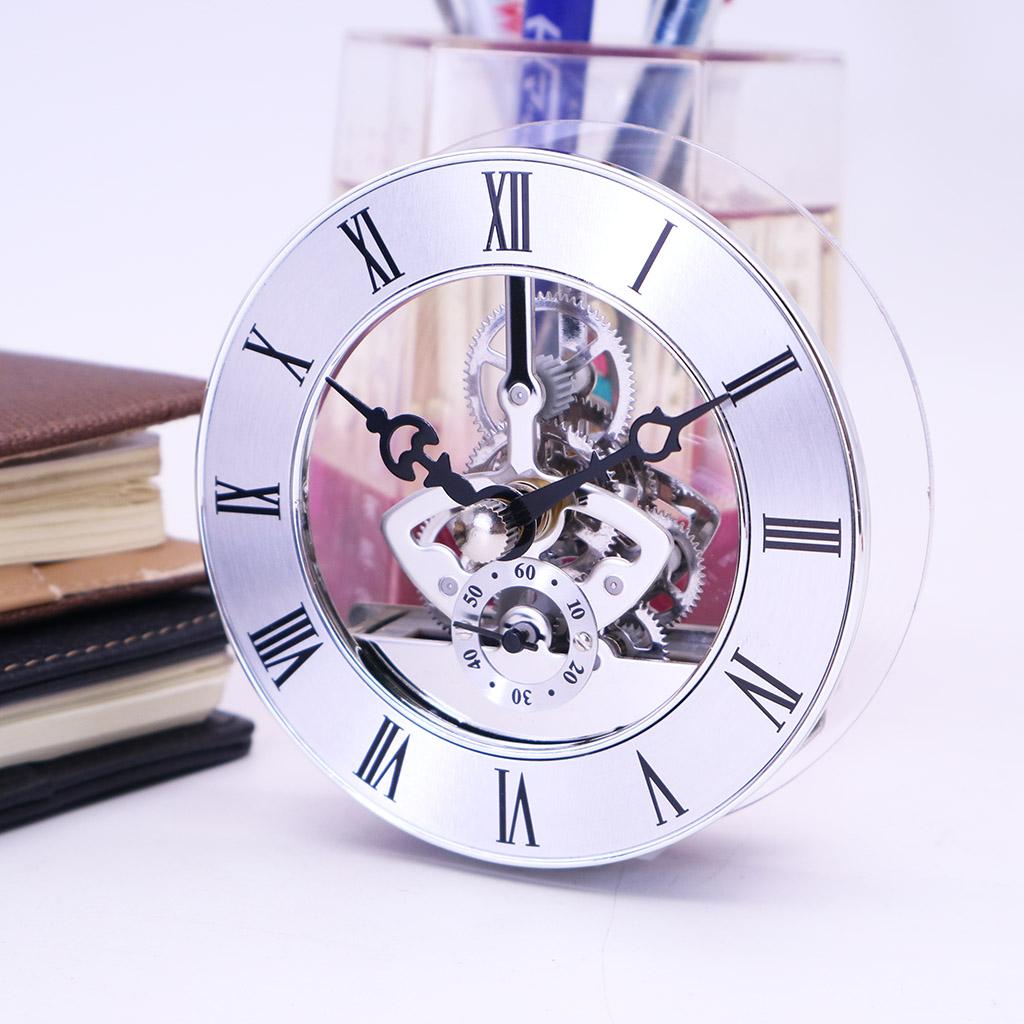 Mini Clock Insert 3.38 Inch(86mm), Round Quartz Clock Fit Metal Built-in Quartz Clock Head DIY Desk Craft