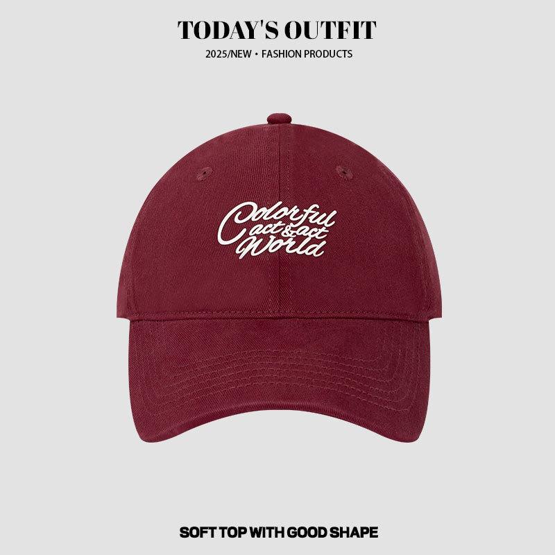 New Model of Larger and Deepened Big Head Circle Hat for Women's Baseball Cap Soft Top for Women's Summer Letters Versatile Alphabet Baseball Cap