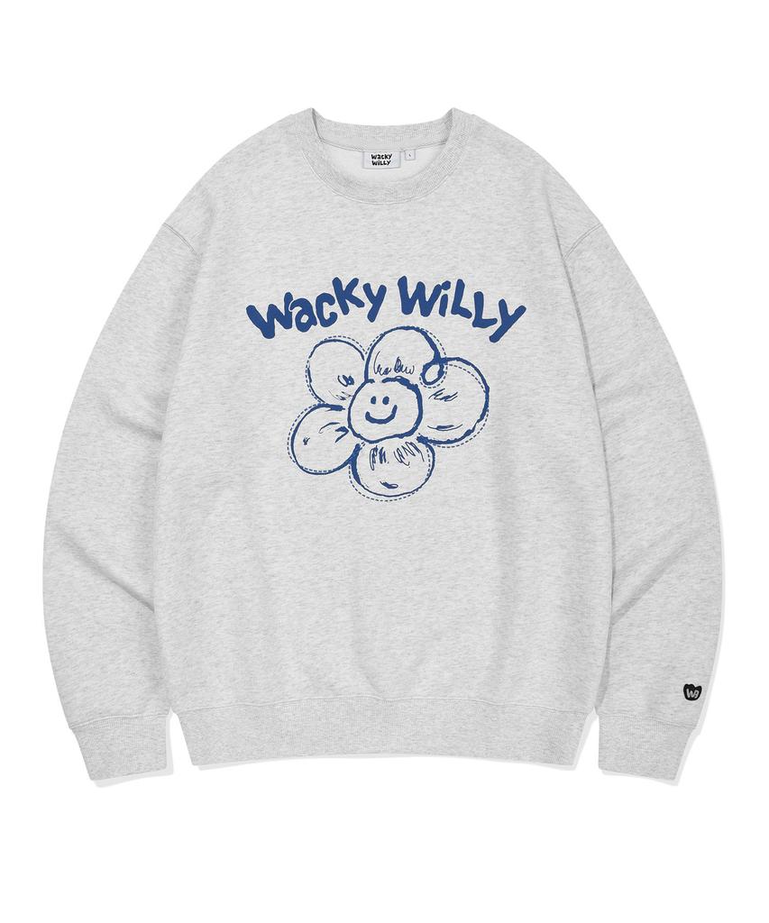 WACKY WILLY Big Lily Sweatshirt Light Gray