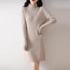 Women Sweater Dress 100% Wool MODERN NEW SAGA Turtleneck Knit Long Pullover Winter Jumpers Wool Long Dress Female