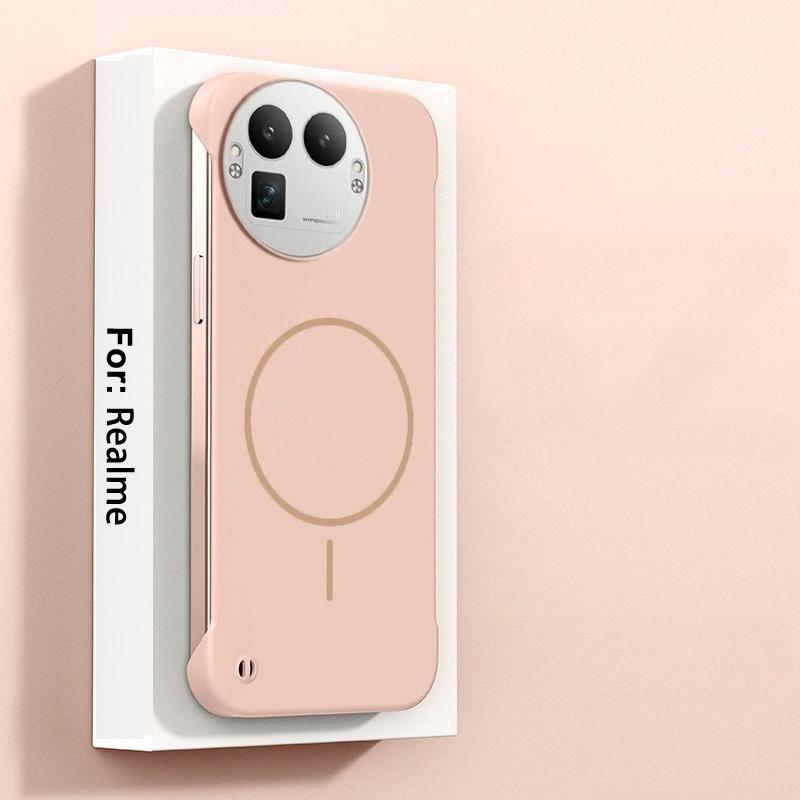 For Magsafe Bezel-less Phone Case for Realme GT 8 Pro Ultra Thin Frameless Hard PC Magnetic Cover for Realme GT8 GT 8 Funda