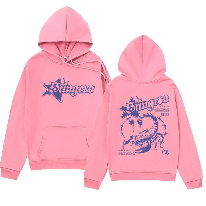 Design scorpion silhouette, printed hooded sweater simple and versatile