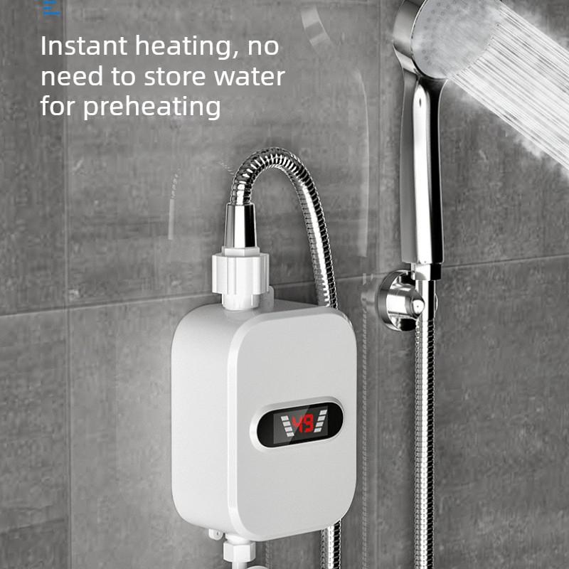 Quick Heating Mini Constant Temperature Instant Electric Water Heater Intelligent Digital Display Hot Water Shower Set