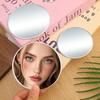 Metal Hand-held Selfie Mirror Mini Size Wide-Angle Reflection Convex Mirror Compact Silver Travel Mirror Travel Photography