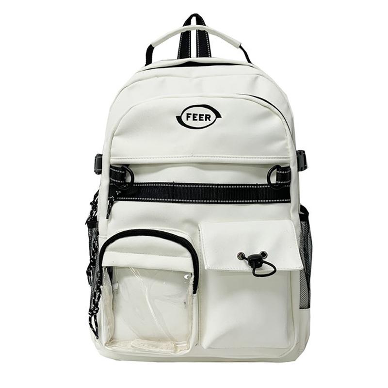 

Women s Backpack Middle School Student Schoolbag Men s Computer Backpack белый