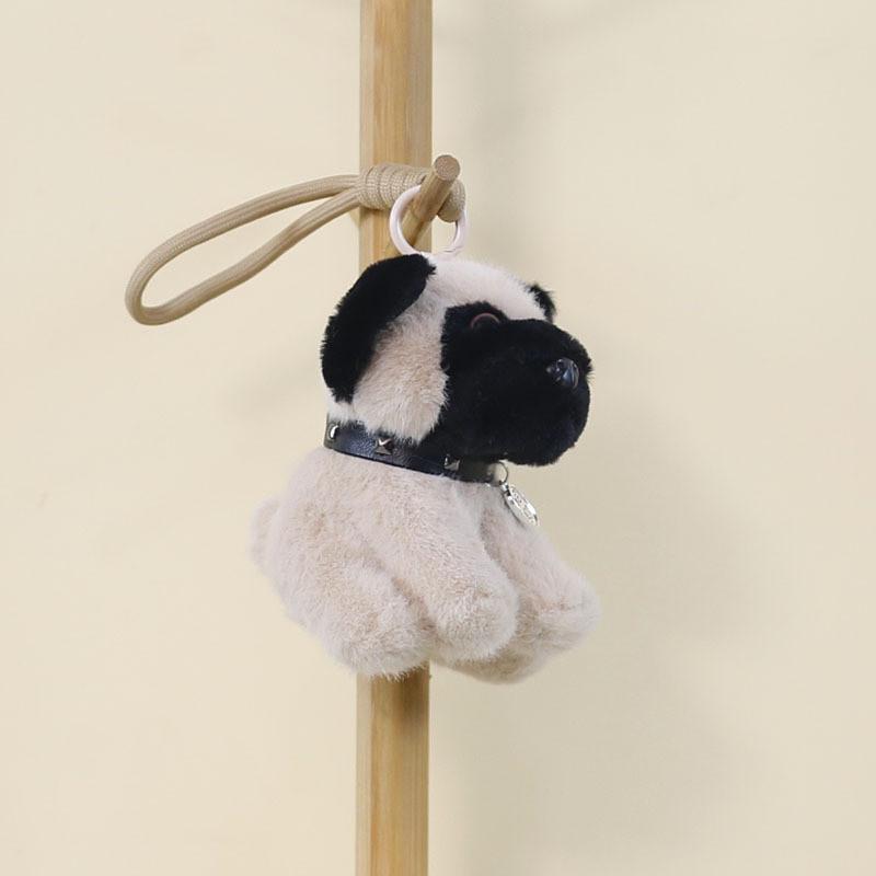 Plush Dog Keychain With Pp Cotton Filling For Gifts And Collectors BlackDog